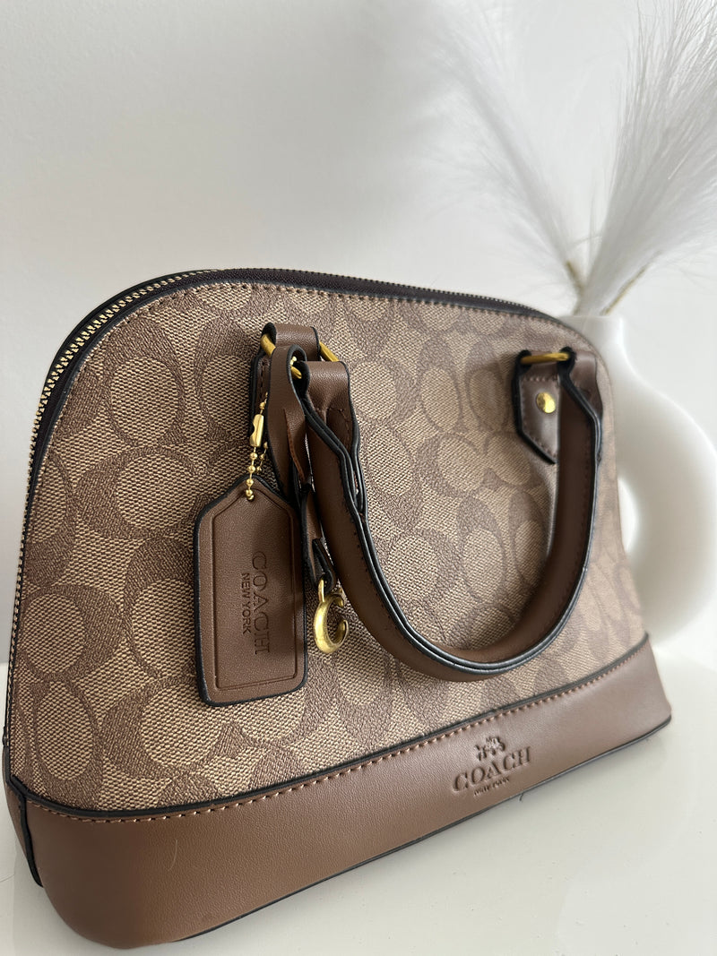 Sac coach serti brun